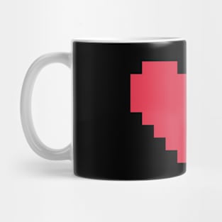 Minimalist Pixel Heart (Red) Mug